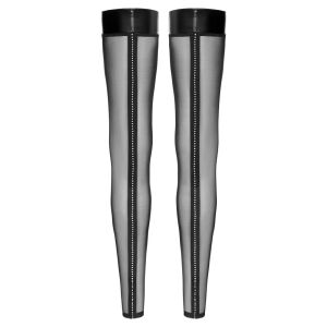 Noir Knee-highs S fekete lábujj nélküli csillogó és díszített harisnya 145664358 - Női harisnya