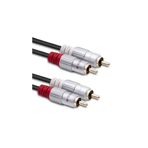 Qoltec Kábel 2x RCA férfi/2x RCA dugó | 1m | Fekete 145664436