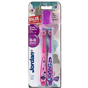 Jordan Fogkefe DUO Easy Reach gyerekeknek (6-9 év) lágy 1 csom-2db 145664752 - Baba fogápolás