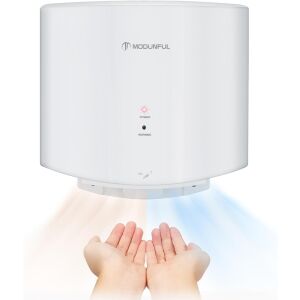 Automatikus kézszárító, infravörös érzékelővel, elektromos, fali, 1200 W, meleg/hideg levegő, fürdőszobába, otthoni és kereskedelmi használatra, fehér