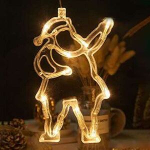 Aigostar LED Santa Claus mávajúca dekorácia na okno a vianočný stromček, 10 LED diód, na batérie, teplá biela 20 cm 145666935 - Vianoce