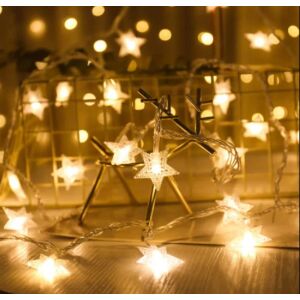 Vianočná dekorácia Aigostar, 50 LED reťazových svetiel v tvare hviezdy na batérie, teplé biele svetlo, 5 metrov 145667024 - Vianoce