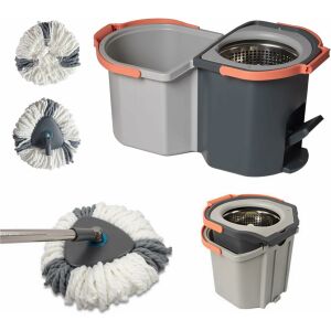 Pepita Spin Mop with pedal, 2 containers Mop set with 360° rotating head, +2 spare heads