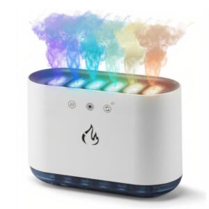 Légnedvesítő, aromaterápiás diffúzor, 7 szín, hangadaptáció, 900 ml