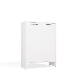 Badezimmerschrank NINA 1K1D WHITE Regal Regal 1 Wäschekorb 3 Badezimmerregale 145668818 - Badezimmerschrank