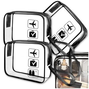 Átlátszó csomagtartó készlet és kozmetikai táska 3 db