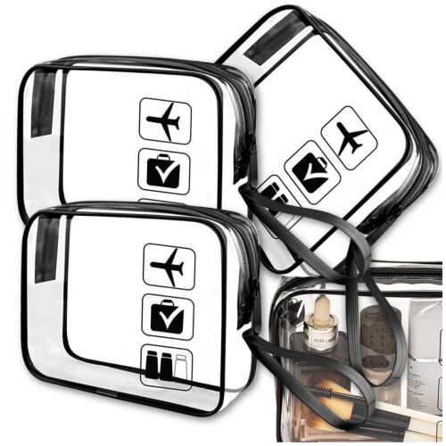 Átlátszó csomagtartó készlet és kozmetikai táska 3 db 145669227