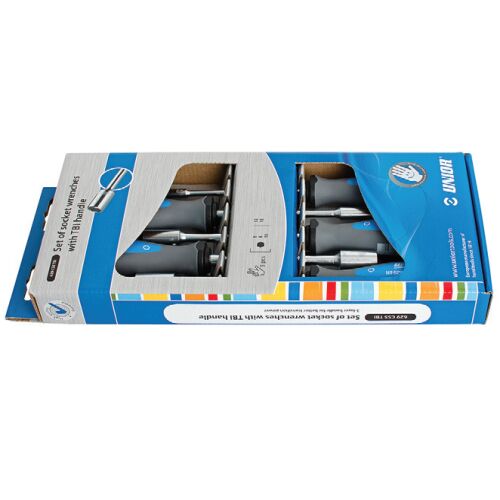 629CS5TBI Set surubelnite profil hexagon interior 6 laturi maner trimaterial TBI, cromate 6-13 / 5 piese - 612318 145677418