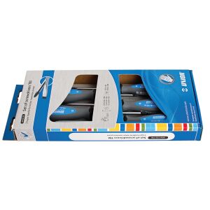 609CS5TBI Kombi-Schraubendreher-Satz, TBI-Tri-Material-Griff, verchromt / 5-teilig - 611987 145677430 - Schraubenzieher