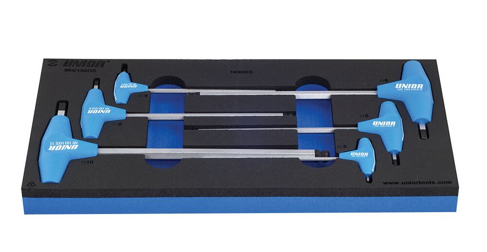 964/13SOS Set de surubelnite hexagonale cu maner in T in modul SOS / 6 piese - 621067