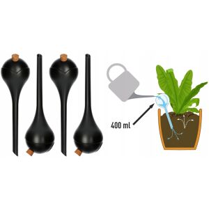Öntözőgolyók növényekhez, cserepes dugókkal, 4 db, fekete