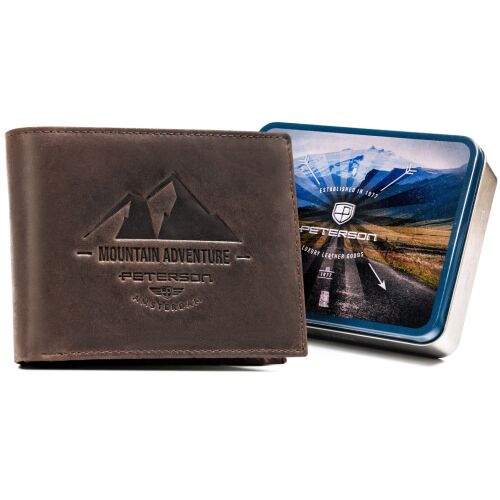 Nagyméretű férfi bőr pénztárca dekoratív dombornyomással - Peterson 145678736