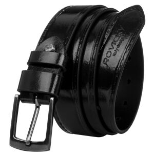 BŐR ÖV, WAS PLW-R-11 105 FEKETE 145680537 - Férfi öv