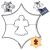 Acél sütiforma, csillag, angyal, 5,5 cm 145681807