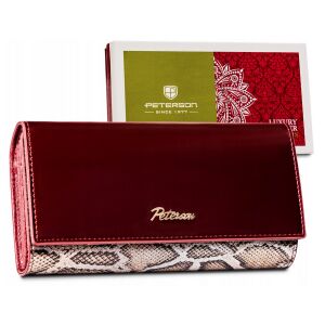Lakkbőr kígyóbőr kártyatartó pénztárca - Peterson 145690017 - Női kiegészítő