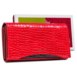 Lakkbőr pénztárca elegáns krokodil mintával - Peterson