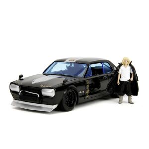Játékkészlet figurával és fém autóval, Nissan Skyline GT-R, méretarány 1:24 cm