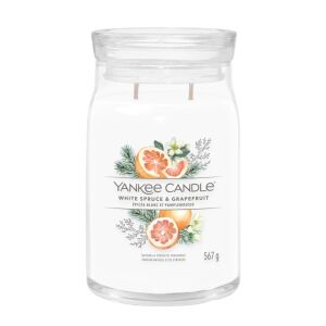 Yankee Candle Signature Fehér Lucfenyő & Grapefruit Illatgyertya 567g - Fehér (1629992E)