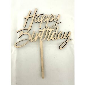 "Happy Birthday" Elegáns Lézervágott Fa Tábla 145707498 - Fa felirat & dekorációs elem