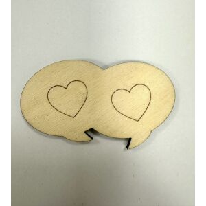 Lézergravírozott szívecske hűtőmágnes 145707530 - Hűtőmágnes