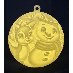 Fehér, hóember mintás mécsestartó(csak LED mécsessel használható!) 145707609 - Mécsestartó