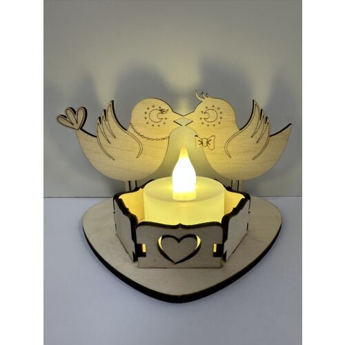 Szerelmes Madárdal – Lézervágott Mécsestartó 145707629