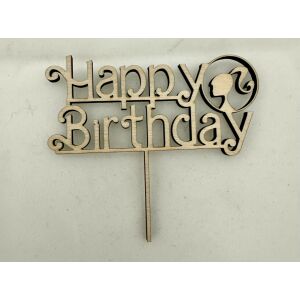 "Happy Birthday" Lézervágott Fa Tábla 145707650 - Fa felirat & dekorációs elem