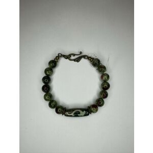 Erő és egyensúly – Rubin Zoizit &amp; Crazy Achát férfi karkötő 145707858 - Férfi karkötő