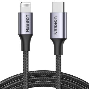 UGREEN kábel USB-C - Lightning, PD, Fast Charging , 3A, 480 Mbps, 1m, fekete 145707938 - Adatkábel