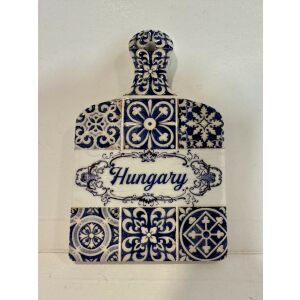 Hungary kék-fehér kerámia hűtőmágnes 145707978 - Hűtőmágnes