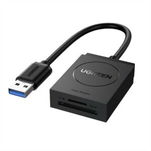 UGREEN USB 3.0 USB-A SD Kártya kártyaolvasó,TF + SD, fekete 145708088 - Kártyaolvasó