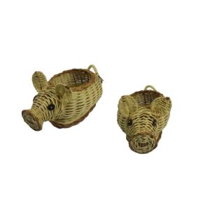 Vessző Malac Natúr 22-A14 - 18*11*H10cm 145708130 - Tárolódoboz & kosár