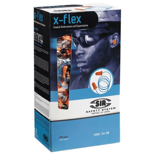 Sir Safety System X-Flex füldugó zsinórral (200pár/cs.) 145709824