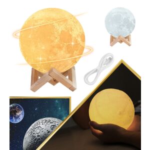 Lampa de noapte 3D în formă de Lună, cu două culori 145714773 - Lampi de veghe si proiectoare
