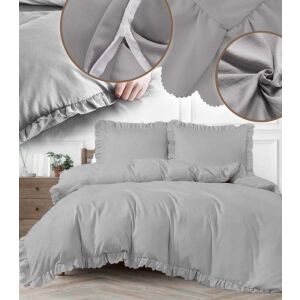 Set de lenjerie de pat de lux din microfibră: husă de plapumă de dimensiuni mari, cearșaf, 2 fețe de pernă 145714926 - Lenjerie de pat - tineri și adulți