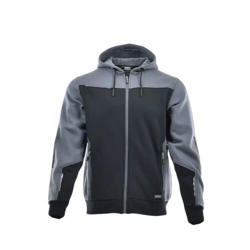 Sara Comfort Plus kapucnis pulóver fekete - szürke 145715151