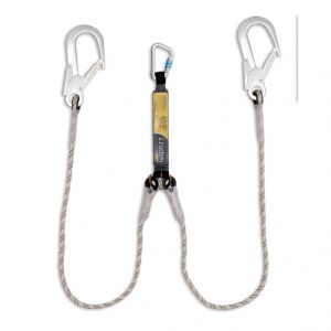 Energiaelnyelő Irudek 373 + 3 acél karabiner, szürke/fekete, 140cm 145715656 - Védőfelszerelés