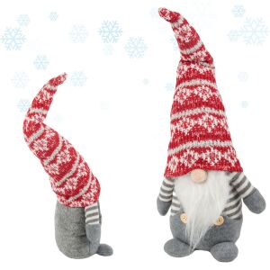 Gnom de Crăciun Gri, Moale, de 38 cm, Decorativ 145716424 - Decorațiuni de Crăciun