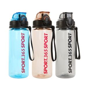 Bidon sport - plastic, transparent - 600 ml - în 3 culori 145718367 - Transportatori de alimente și băuturi