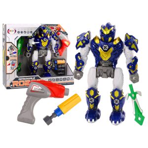 Robot Interactiv de Jucărie cu Burghiu și Sabie, cu Efecte Luminoase și Sonore, Albastru Închis 145718575 - Jocuri de constructie - Lego