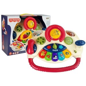 Volan interactiv pentru copii LeanToys cu pian și sunete de animale 145722945 - Jocuri interactive pentru copii