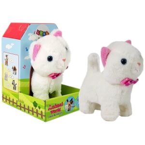 Pisica Interactivă Albă - Merge și Cântă 145723241 - Plușuri interactive