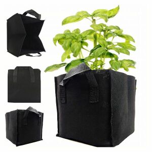 Sac de plantare din fetru – 8 litri, pentru plante, legume și flori 145723774 - Saci de plantare