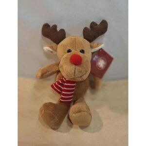 Plüss  Rénszarvas sállal 20cm