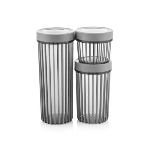 Elif Plastic Kerek fűszertartó szett, 3 db (0,5L + 1,1L + 1,7L)