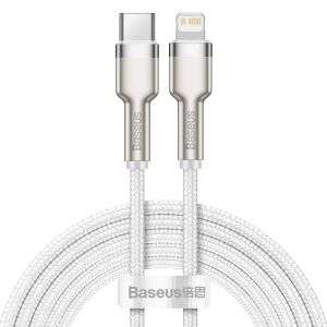 Kabel USB-C do Lightning Baseus Cafule, PD, 20W, 2m (biały) 145729781 - Kabel USB