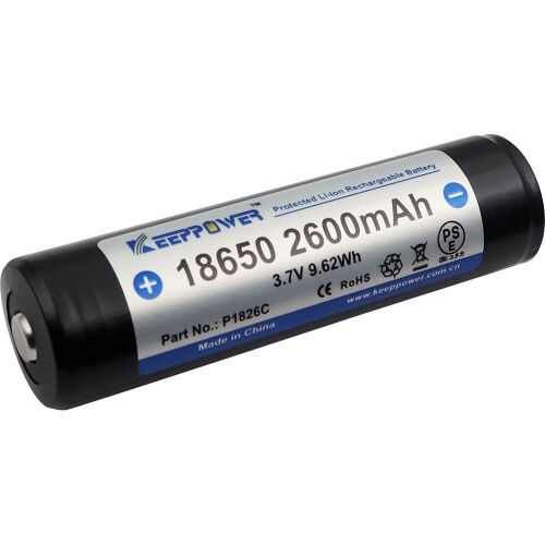 KeepPower 18650 3,7V 2600mAh védett Li-ion akkumulátor 145733855