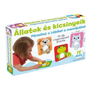 Állatok és kicsinyeik - nagyméretű puzzle
