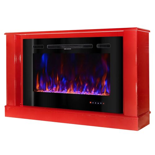 Kandalló Elect Bernard Mini Red Si Adeli, Art Flame, 725x1215x300 mm, 1500 W, 3 lángy, 5 lángintenzítási gátát, Rönkök a kryštály 145735635