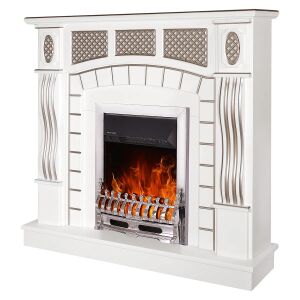 Elektrischer Amsterdam-Kandidat mit Galileo-Silber, Art Flame, 1120 x 1150 x 300 mm, 2000 W, Thermik, 5 Intensitätsstufen, Länge 145735687 - Камина и печка